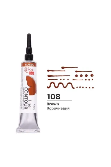 Rosa Farba akrylowa konturowa universal brown 20ml 20 ml