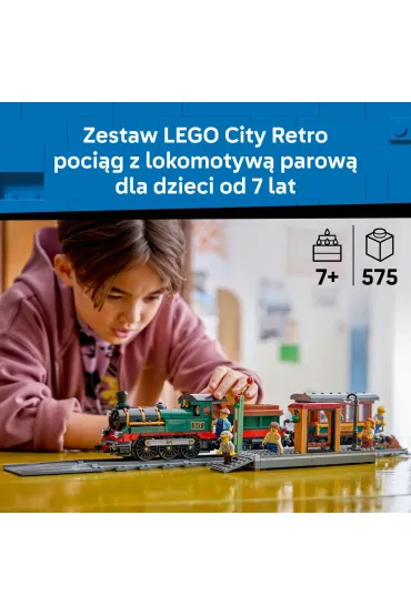 LEGO City Retro poci�g z lokomotyw� parow� 60511