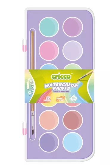 Cricco Farby akwarelowe pastelowe 12 kolor�w