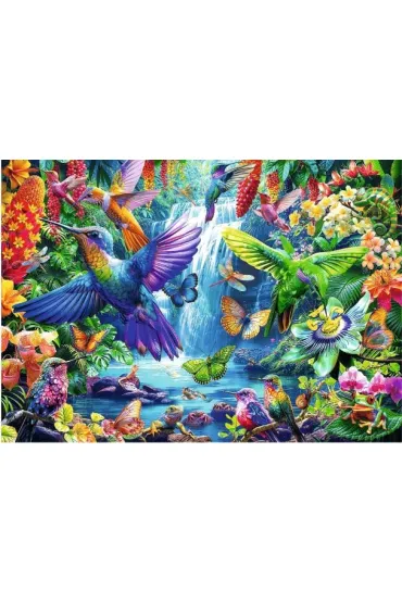 Puzzle 1000 el. Kolibry w tropikach Trefl