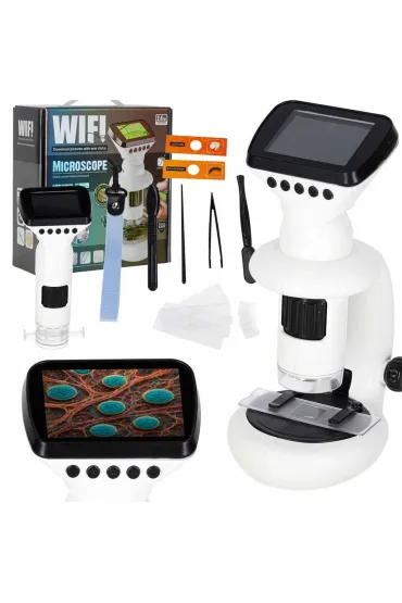 Mikroskop cyfrowy elektroniczny wifi USB ekran LCD 200x 1000x akcesoria