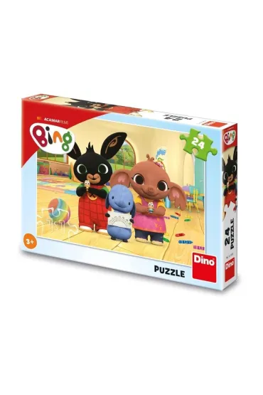 Puzzle Kr�lik Bing maluje 24el Dino Toys