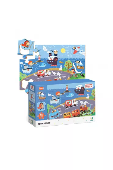 Puzzle 18 el. Sorter. Transport Dodo