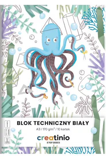 Top-2000 Blok techniczny Creatinio A3 bia�y 10 kartek