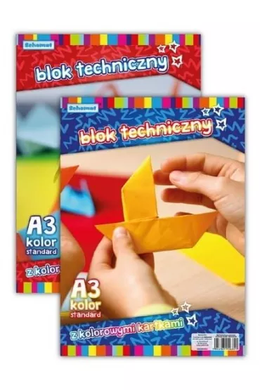 InSpiria Blok techniczny A3 kolorowy 160g 10 kartek 10 szt.