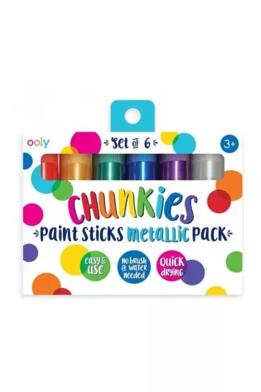 Kolorowe Baloniki Farby w kredce Chunkies Paint Sticks Metallic 6 kolor�w