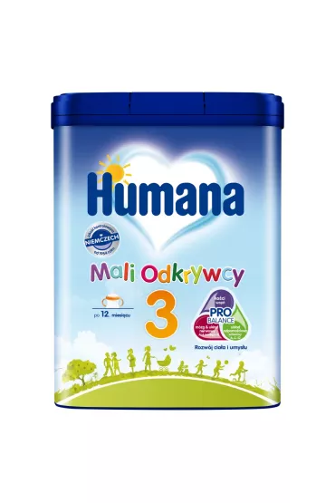 Humana 3 Mali Odkrywcy Napj mleczny w proszku po 12. miesicu 650 g
