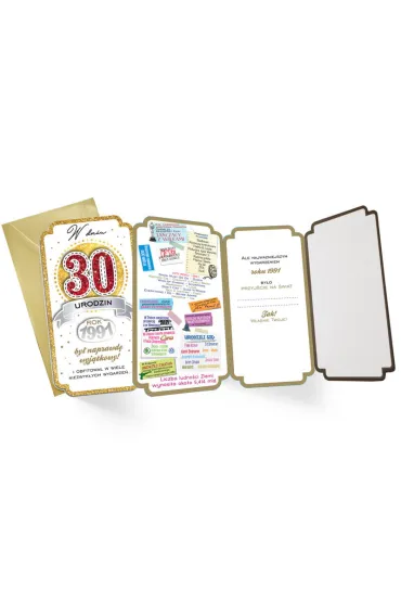 Kukartka Karnet PM-170 Urodziny 30 2021