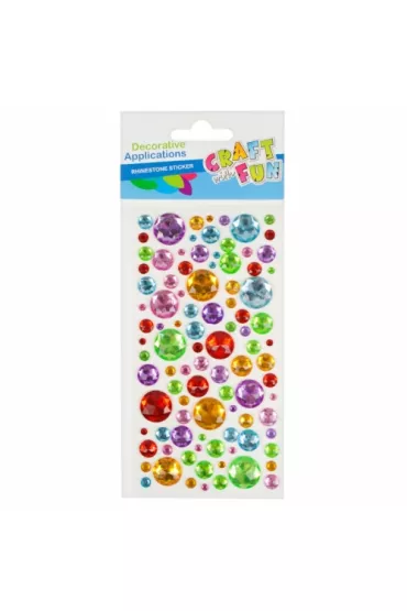 Craft with Fun Ozdoba dekoracyjna krysztalki samoprzylepne ko�a