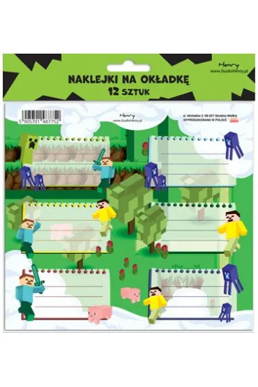Henry Naklejki na zeszyty - Gra 12 szt.