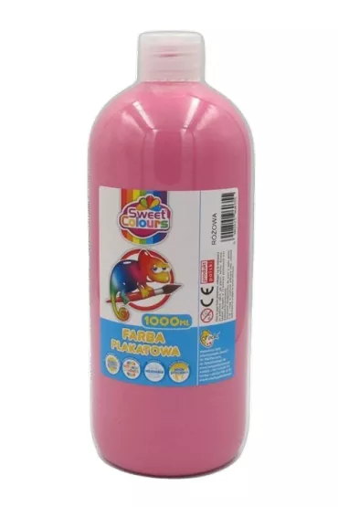 Sweet colours Farba plakatowa r�owa 1000 ml