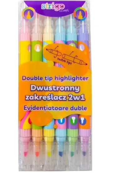 Strigo Zakre�lacz 2stronny neon/pastel SSC442 6 szt.