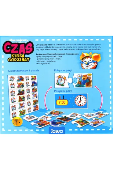 Puzzle edukacyjne Poznajemy czas Jawa