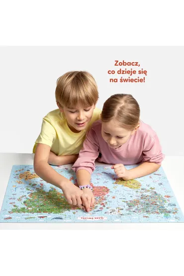 Puzzle 300 el. Odkrywcy Mapa �wiata Bright Junior Media