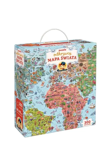 Puzzle 300 el. Odkrywcy Mapa �wiata Bright Junior Media