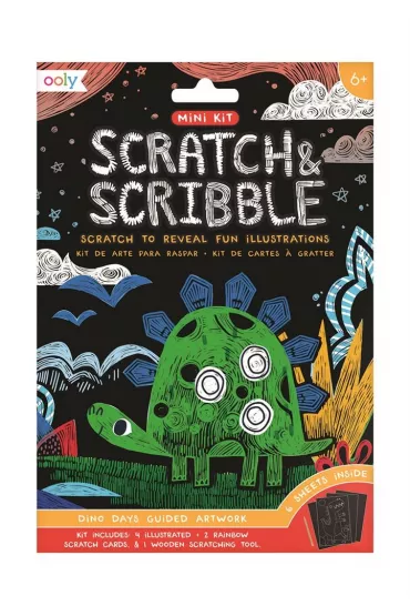Kolorowe Baloniki Zdrapywanki Mini Scratch & Scribble Dinozaury