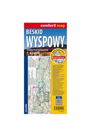 Beskid Wyspowy laminowana mapa turystyczna 1:65 000