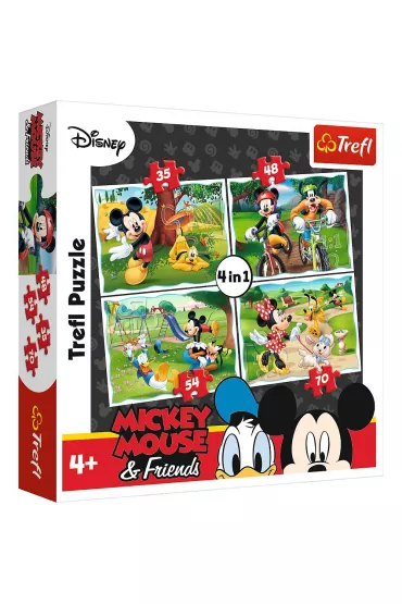 Puzzle 4w1 Zabawy w parku Trefl