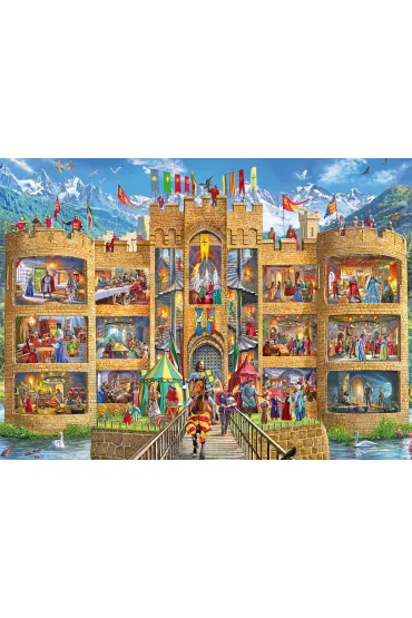 Puzzle 150 el. XXL Widok na zamek rycerski Ravensburger