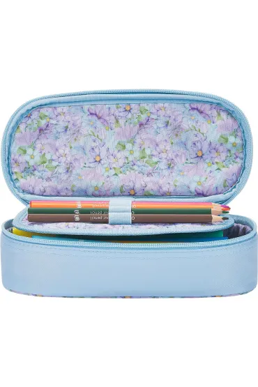 Oxford Pi�rnik z klapk� Flowers niebieski