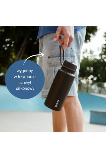 b.box Butelka termiczna ze sk�adanym ustnikiem – termos ze stali nierdzewnej Shadow 1 l
