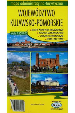Mapa administracyjno-turystyczna Wojewdztwo kujawsko-pomorskie 1:250 000