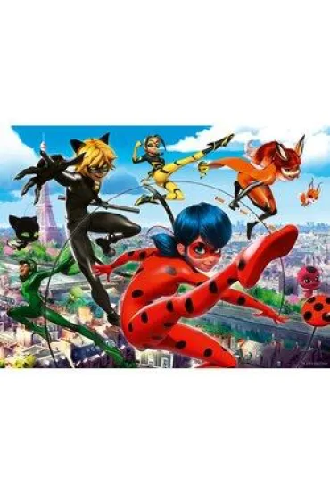 Puzzle 200 el. XXL Miraculum. Biedronka i Czarny Kot Ravensburger