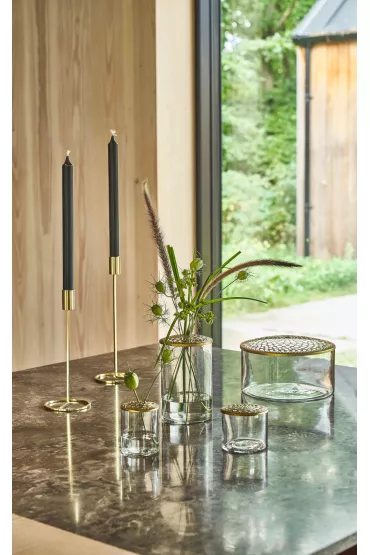 Villa Collection Wazon Elva z pokryw wys. 10 cm szklany 963398