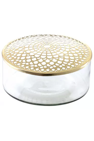 Villa Collection Wazon Elva z pokryw wys. 10 cm szklany 963398