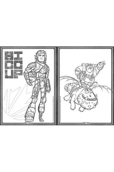 Jak wytresowa� smoka. Kolorowanka. Malbuch. Colouring book. How to train your Dragon