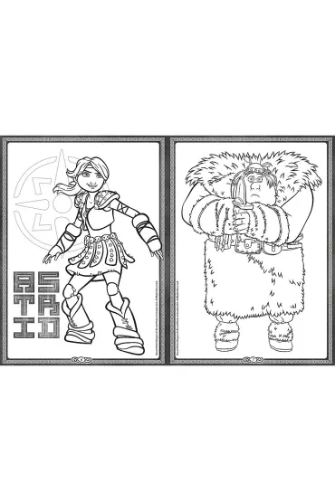 Jak wytresowa� smoka. Kolorowanka. Malbuch. Colouring book. How to train your Dragon
