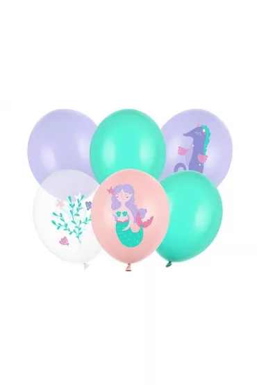PartyDeco Balony Roczek Morski �wiat 30 cm