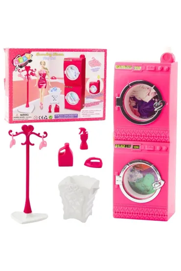 Zestaw pralnia dla lalek r�owa LeanToys