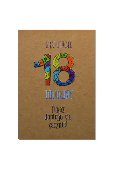 Trend Kartka okoliczno�ciowa eko Urodziny 18 TS49