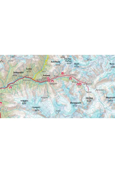 Indian Himalaya trekking map 1:350 000  laminat V2