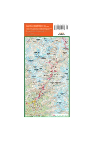 Indian Himalaya trekking map 1:350 000  laminat V2