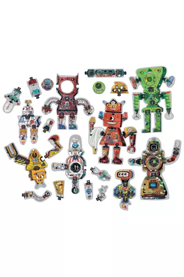 Puzzle kreatywne 65 el. Roboty Czuczu