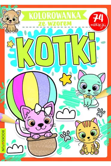 Kotki. Kolorowanka ze wzorem