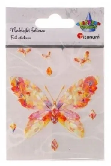 Titanum Naklejki foliowe motyl 77x55mm 9 szt.