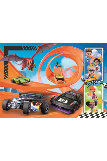 Puzzle 104 el. SuperColor. Hot Wheels Clementoni