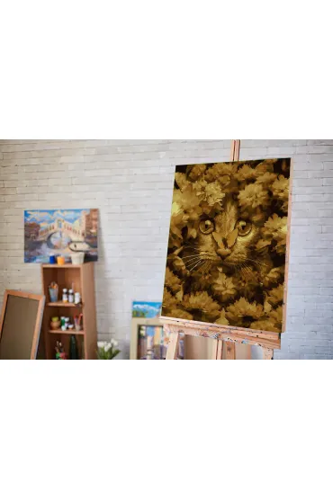 Twoje Hobby Malowanie po numerach - Ma�y kot w kwiatach 40x50cm