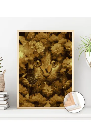 Twoje Hobby Malowanie po numerach - Ma�y kot w kwiatach 40x50cm