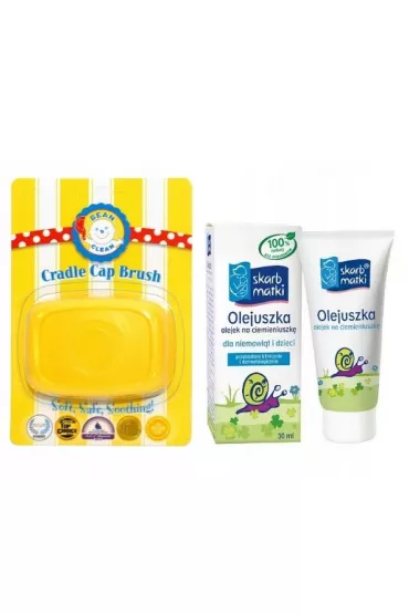 Skarb Matki Olejuszka na ciemieniuszk� + szczoteczka na ciemieniuch� Bean Clean 30 ml