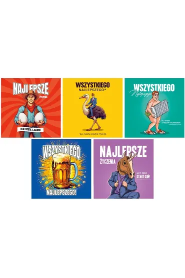 Karnet KW Urodziny m�skie �mieszne mix