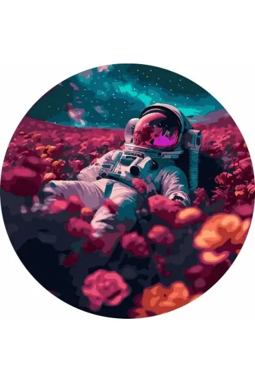Twoje Hobby Malowanie po numerach okr�g�e - Astronauta w polu 40cm