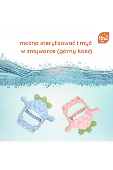Gryzak silikonowy Razberry Grip, czerwony RazBaby