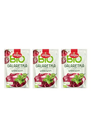 Amylon Galaretka o smaku wi�niowym bezglutenowa Zestaw 3 x 40 g Bio
