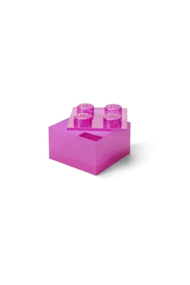 LEGO(R) pojemnik klocek czw�rka transparentny r�owy