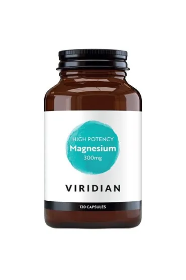 Viridian Magnez 300 mg - suplement diety 120 kaps.