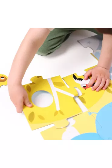 Duuue puzzle z dziurk Zwierzta Bright Junior Media